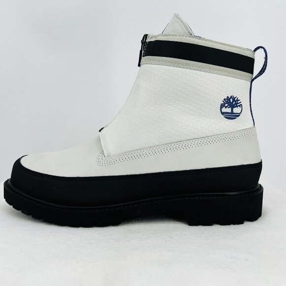 NWOT TIMBERLAND Women Heritage Waterproof Front Zip Boot White Nubuck Boots 8.5 - Picture 1 of 14